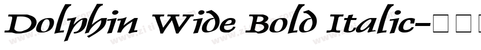 Dolphin Wide Bold Italic字体转换